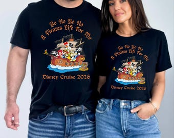 Camiseta Disney Pirates 2026, Camiseta Mickey Minnie Pirates 2026, Camiseta unisex para niños y adultos Disney Cruise 2026