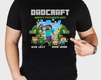 Personalised Gamer Dad Shirt, Father's Day T-Shirts, Custom Gamer Dad Father's Day Shirt, First Father's Day Unisex Adult Tee Top