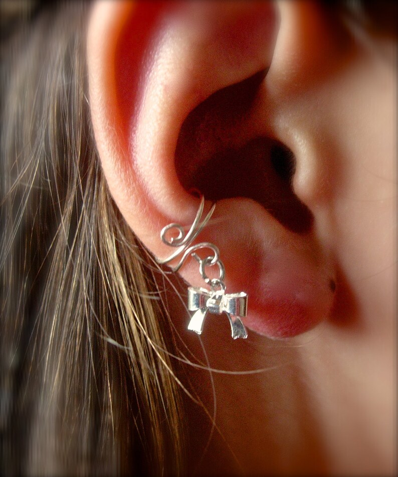 Ear Cuff Dainty and Feminine Silver Ear Cuff With Super Cute Etsy