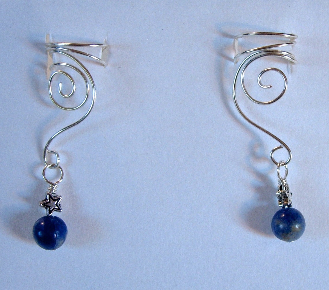 Ear Cuffs Pair of Silver Plated or Sterling Silver Ear Cuffs Etsy