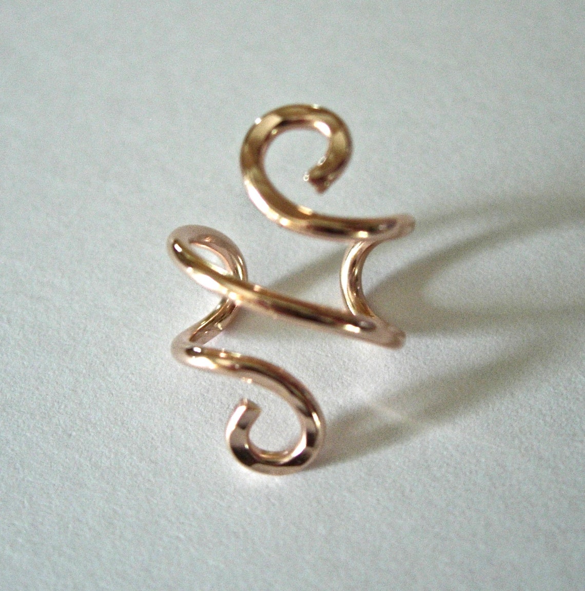 14K Gold Ear Cuff Single Rose Gold Filled Ear Cuff Or Etsy
