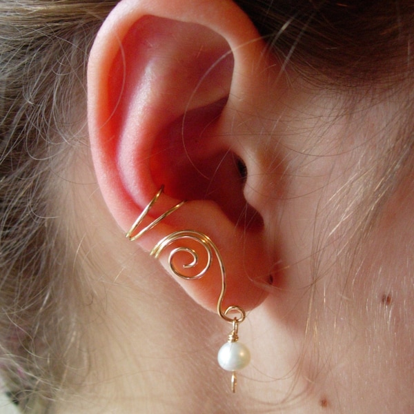 Pearl Ear Cuff Etsy