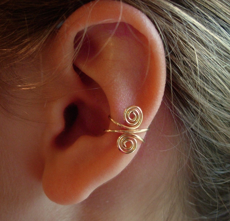 Pearl Beaded Ear Cuff, Chunky Ear Cuff, Adjustable Ear Cuff, Stackable