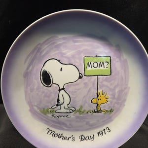 1973 Peanuts Mother's Day collector's plate by Schmid