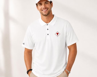 ADIDAS® Red Heart Diamond Logo Polo | Polo Shirt
