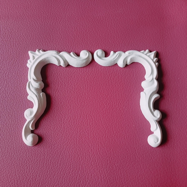 Gips Verzierung Dekor Ornament Stuck Plaster Relief Stuckdekor Ecke Stucco - "Barocke Ecken"