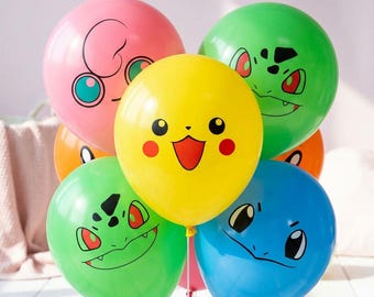 Cartoon Monster Latex Balloons, 12 Inch Birthday Party Decorations, Kids Assorted Colors