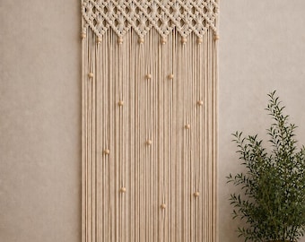 Macrame Curtain, Boho Window Curtain