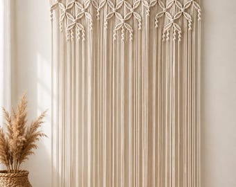 Handmade Macrame Door Curtain: Customizable Bohemian Home Decor