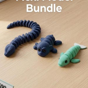 100+ Flexi Animal STL Bundle | Articulated Creature Collection | Flexi Fish, Shark, Articulated Octopus | 3D Printed File | Instant Download image 7