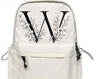 Paquete de alfabeto SVG con monogramas florales, letras florales de la A a la Z, diseño de monogramas, archivos para Cricut, paquete de regalo personalizado
