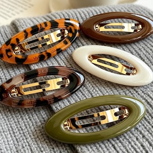 Multi-colored Translucent Oval Acrylic Hair Clips, Translucent Colored Hairpins, Smooth And Non-slip Hair Clips