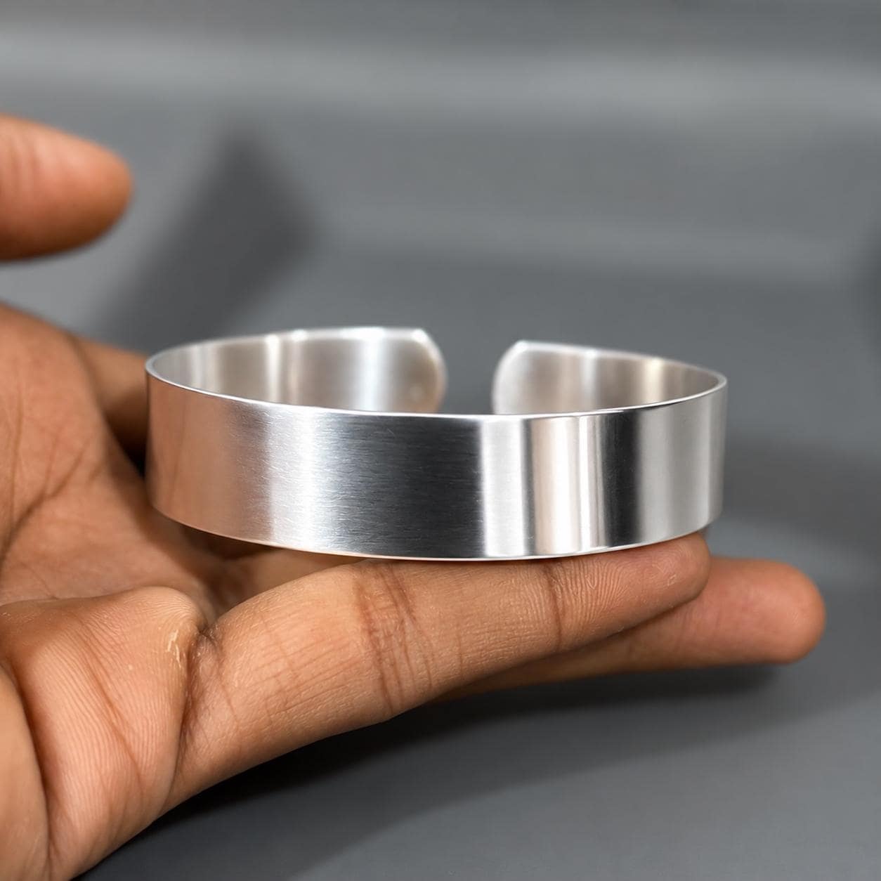 925 Silver Wide Flat Bangles - Etsy