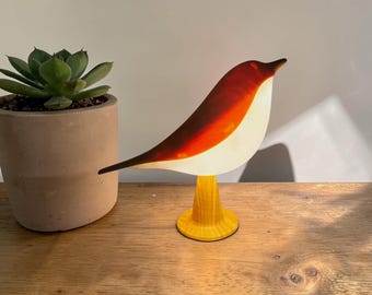 鳥のナイトライト タッチ式 子供用寝室ランプ コードレス ベッドサイドライト 3色モード かわいいデスク装飾ギフト