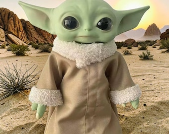Baby Yoda Grogu pluche pop Star Wars geïnspireerde baby Yoda figuur kawaii bureau speelgoed leuk cadeau voor fans