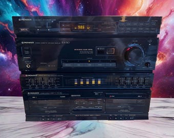 Pioneer Graphic Equalizer Stereo Double Deck Receiver Model RX-510 Tested Works!