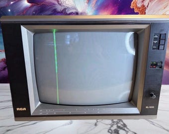 Vtg 1985 Retro 13" RCA XL-100 ELR336H Crt Push Button TV Television Tested Works