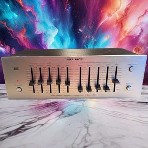 Vintage Realistic Five Band Stereo Frequency Equalizer Model 31-1988 Serviced