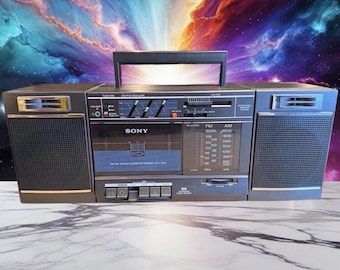 Vintage Sony CFS-3000 Detachable Speaker System Stereo Cassette Recorder WORKS