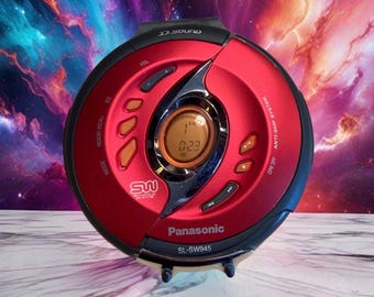 Panasonic SL-SW945P Shockwave draagbare cd-speler, onderhouden! V zeldzame rode variant