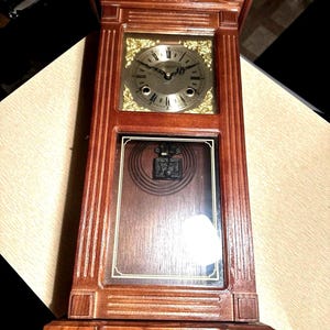 Vintage Rare Kieninger Wall Pendulum Clock No Pendulum Good Condition