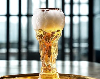 Fotbollstrofé ölglas fotbollsfan pintglas 450ml 600ml 800ml VM festglas sportbar present
