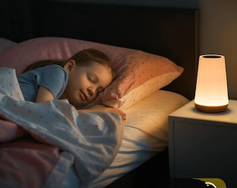 RGB Färgskiftande Nattlampa USB Uppladdningsbar Sänglampa Touchkontroll Dimbar Bordlampa med Fjärrkontroll