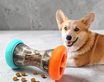 Interaktiv hundpusselleksak, godbitsutdelning, långsam matare, berikande leksak för uttråkade hundar, mental stimuleringsträning