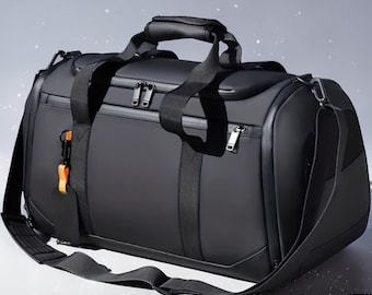 Large Travel Duffel Bag Carry On Gym Bag for Men Weekend Overnight Sports Bag with Multiple Compartments