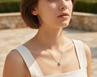 Moissanit halsband roséguld 925 sterlingsilverhänge D-färgad gnistrande diamanthalsband för kvinnor