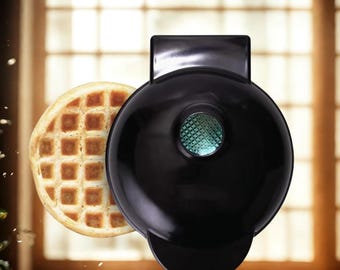 Mini våffeljärn elektrisk frukostmaskin nonstick våffelkokare för desserter ägg barn snacks kök