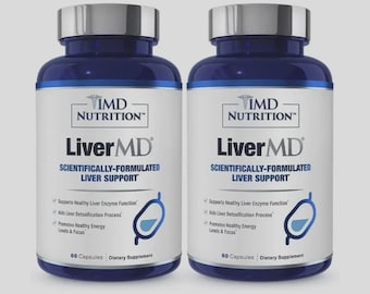 1MD Nutrition LiverMD Liver Support Supplement (2 Packs, 60 Capsules Each)