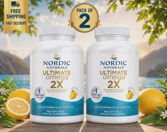 Nordic Naturals Ultimate Omega 2X Lemon 180 Softgels (Pack of 2)