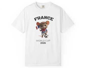 Frankreich WM 2026 Fußball Fan T-Shirt, HopperHops, Maus Grafik Tee