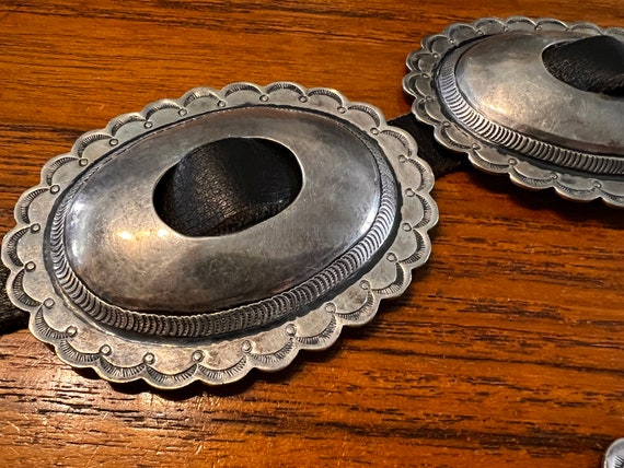 Historical Vintage Native American Navajo Late 1800's/1900's 1st Phase Coin Silver Concho Belt Historical Vintage Native American Navajo Late 1800's/1900's 1st Phase Coin Silver Concho Belt