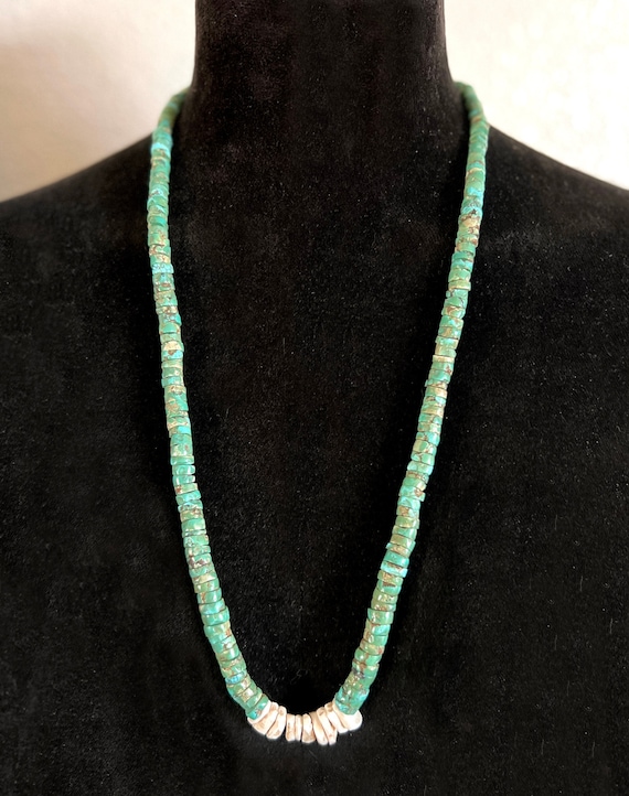 161 Grams Authentic Mid Century Vintage Navajo Shell Jacla Necklace 161 Grams Authentic Mid Century Vintage Navajo Shell Jacla Necklace