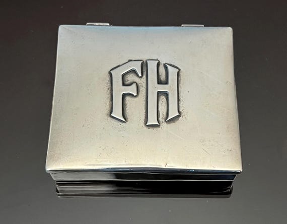 Frank Patania Sr. (1898-1964) Silver Monogramed Box c. 1939 Signed