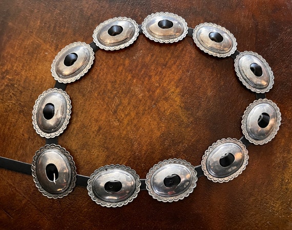 Historical Vintage Native American Navajo Late 1800's/1900's 1st Phase Coin Silver Concho Belt Historical Vintage Native American Navajo Late 1800's/1900's 1st Phase Coin Silver Concho Belt