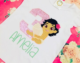 Baby Hawaiian Princess Birthday Shirt