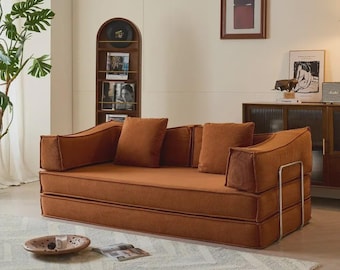 Corduroy Modular Sofa Bed, Cosy Couch, Teddy Dupe, Multiple Sizes