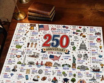 Amerika Puzzle zum 250-jährigen Jubiläum 1000 Jahre Puzzle, 1000 Teile, Geschenk zum Jahrestag, 1776–2026, 250 Jahre Puzzle