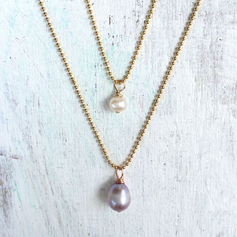 Lavender Pearl Necklace Island Love Jewelry Collection by - Etsy