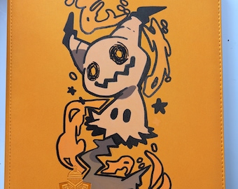 Custom Mimikyu card guardian painted binder