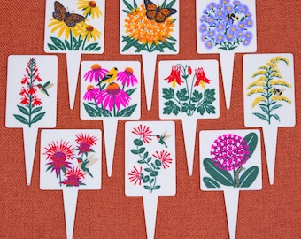 Native Plant Markers, 25+ Designs Featuring Native Species and Wildlife They Support, 3D Printed