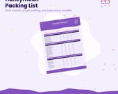 Honeymoon Packing List Printable | His Hers Shared Columns + Don't Forget Panic Check