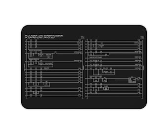 Pls Programmierer LED Schreibtischmatte, Blueprint Industrie Mauspad XXL, Cyberpunk Schreibtischunterlage, Industrie Schreibtischunterlage