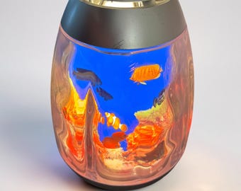Vintage Rabbit Tanaka LED Fish Aquarium Lamp Motion Water Light. Tested