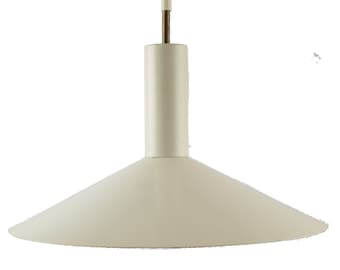 Fog and Morup Formel 2 white pendant lamp designed by Hans Due, Denmark 1975.