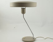 Dutch Louis Kalff PHILIPS industrial grey table lamp 1950s