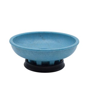 A.D. Copier rare large blue Graniver flower pot 1930s with original platter